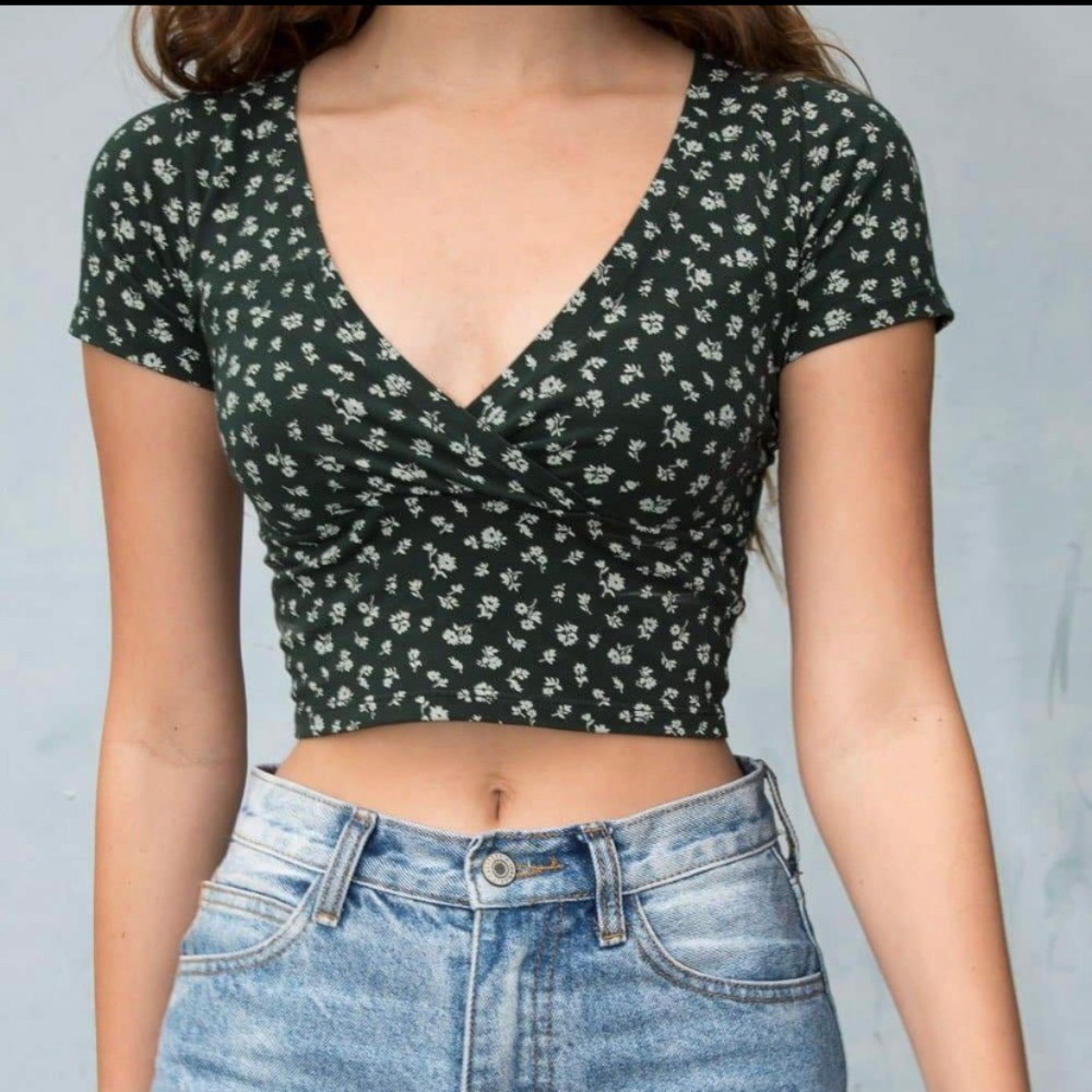 brandy melville green top